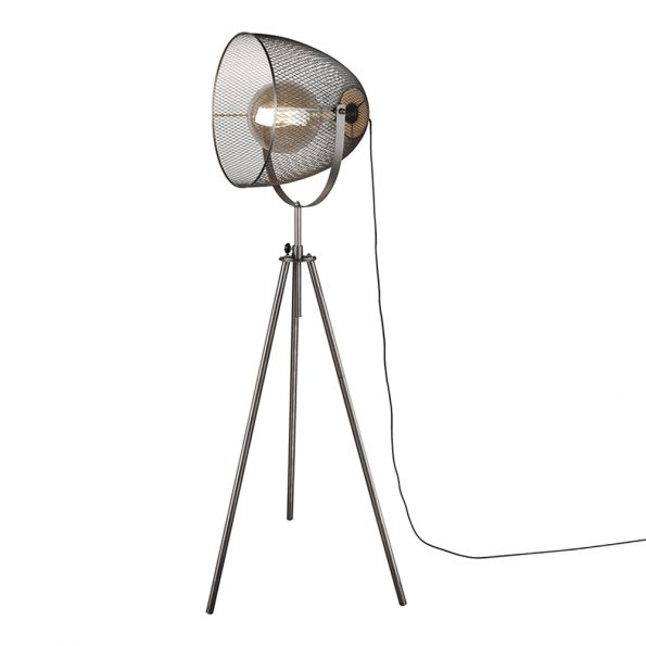 Industriële vloerlamp Ivar nikkel ø 69 cm