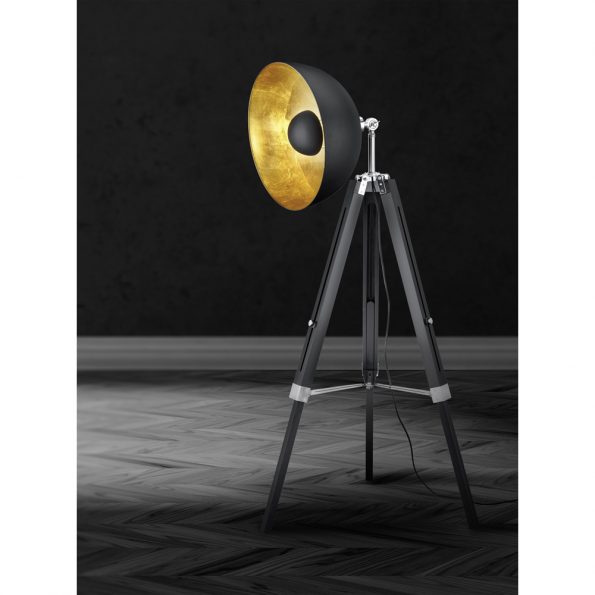 Industriële vloerlamp Livge zwart ø 80 cm - Afbeelding 4