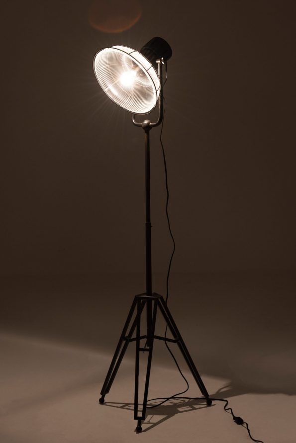 Industriële vloerlamp Rex zwart - Afbeelding 4