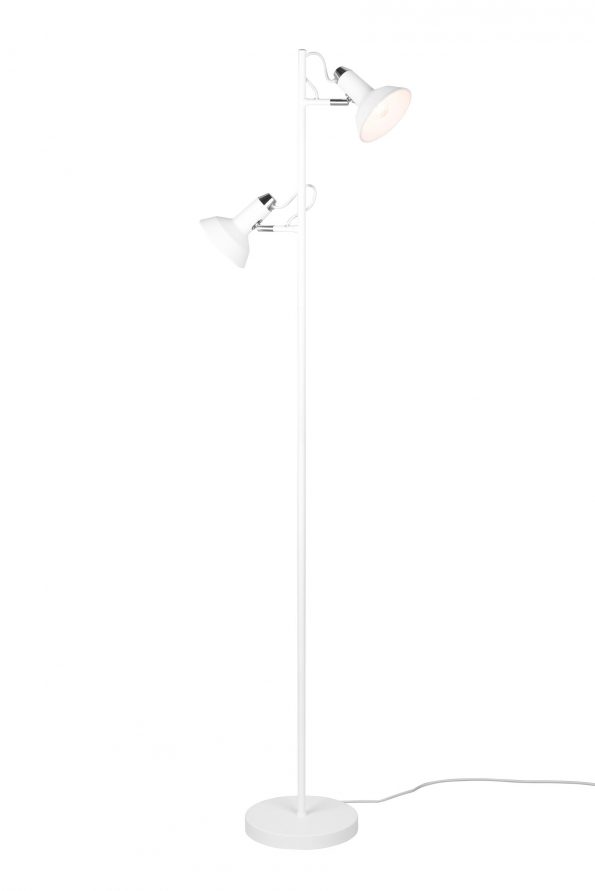 Industriële vloerlamp Roxie wit - Afbeelding 2