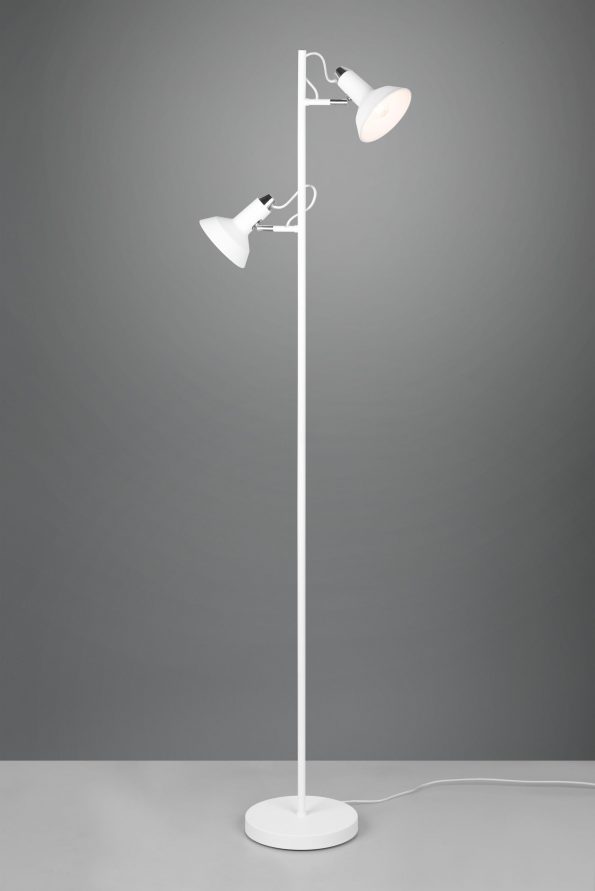 Industriële vloerlamp Roxie wit - Afbeelding 4