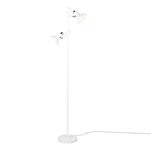 Industriële vloerlamp Roxie wit
