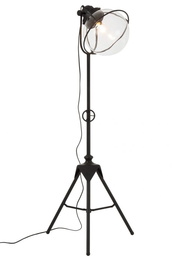 Industriële vloerlamp Travis zwart - Afbeelding 3