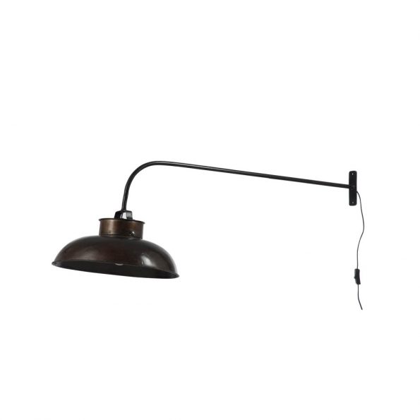 Industriële wandlamp Chey zwart - Afbeelding 2