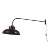 Industriële wandlamp Chey zwart