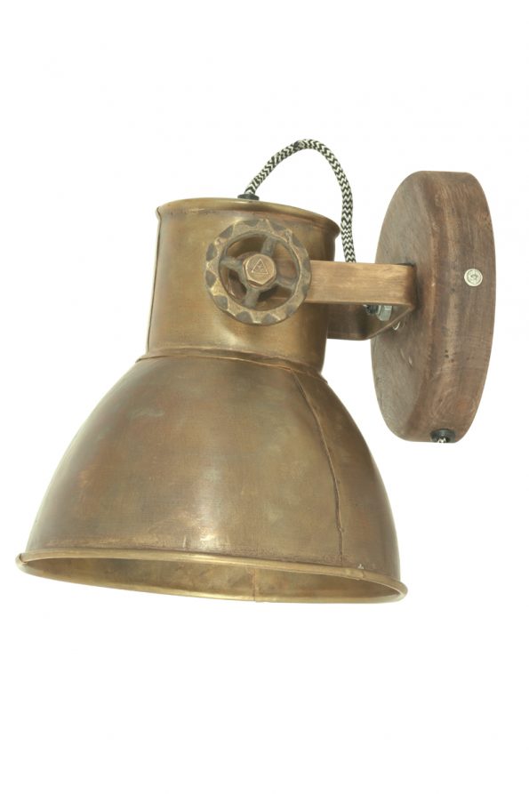 Industriële wandlamp Elay bruin - Afbeelding 3
