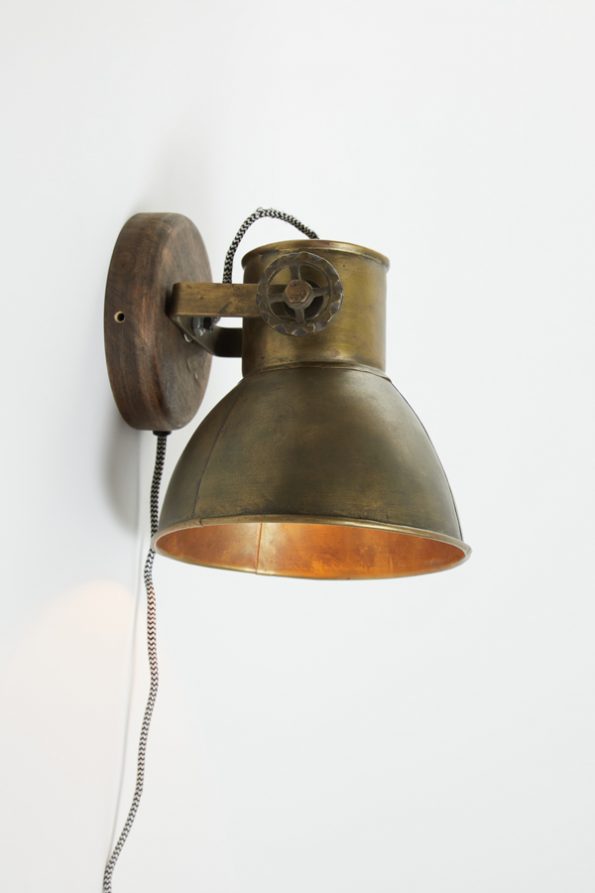 Industriële wandlamp Elay bruin - Afbeelding 4