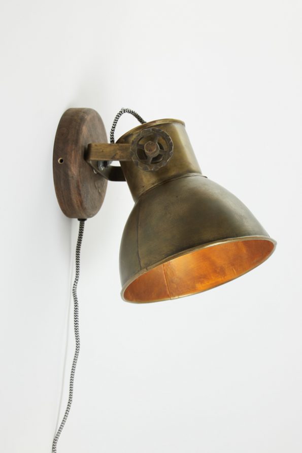 Industriële wandlamp Elay bruin - Afbeelding 5