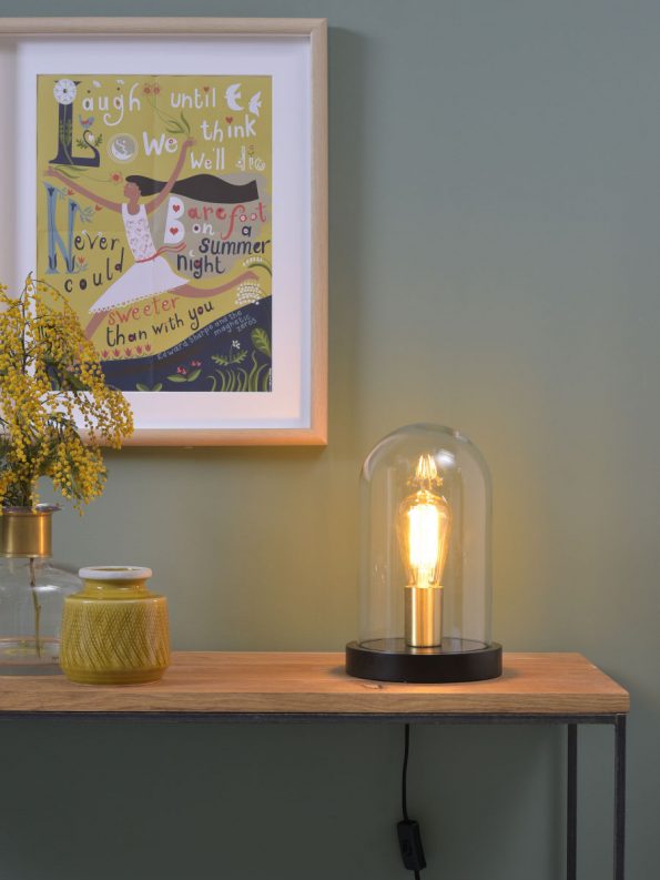 Industriële tafellamp Seattle zwart ø 18 cm - Afbeelding 2