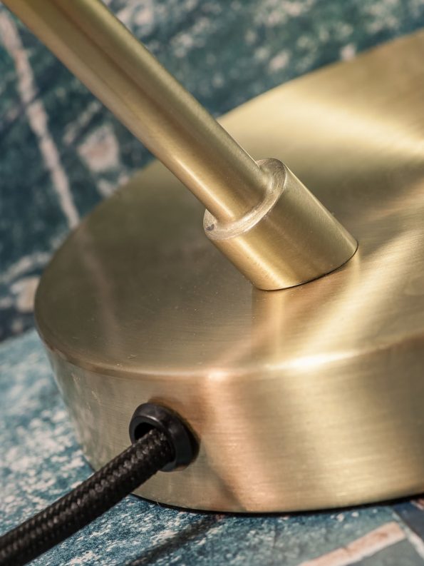 Industriële tafellamp Valencia goud - Afbeelding 5