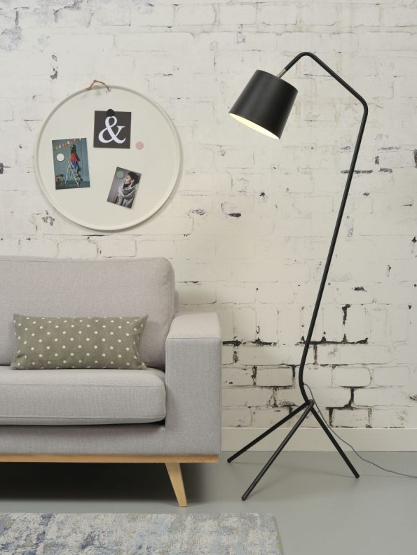 Industriële vloerlamp Barcelona zwart - Afbeelding 2