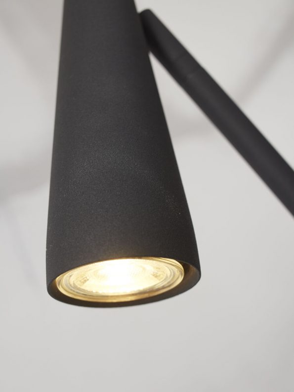 Industriële vloerlamp Bordeaux zwart ø 6 cm - Afbeelding 4