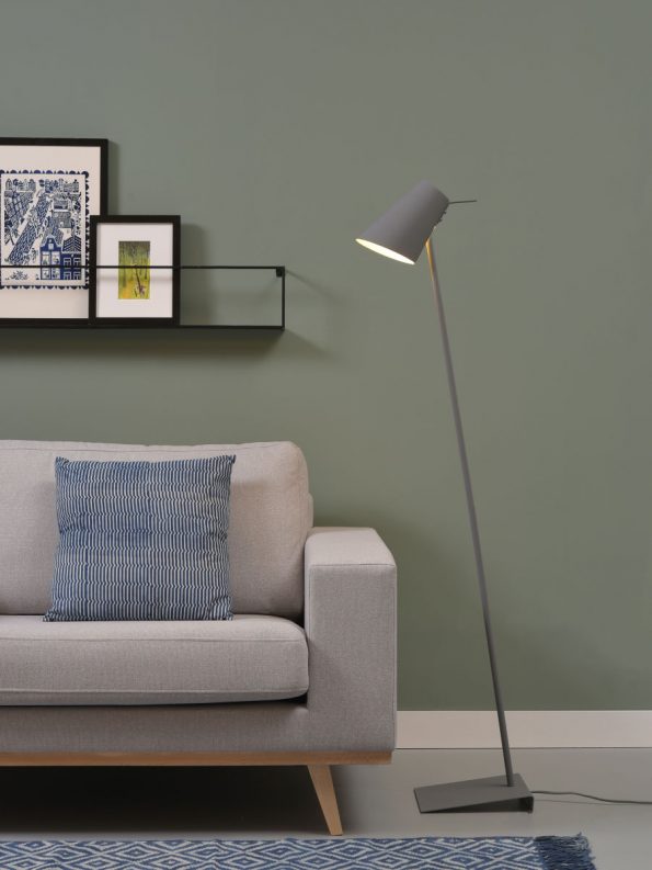 Industriële vloerlamp Cardiff grijs - Afbeelding 4
