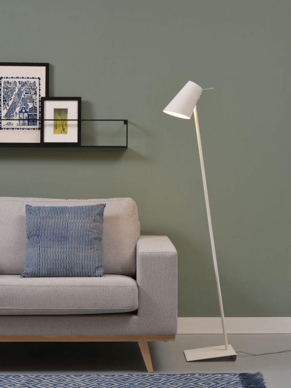 Industriële vloerlamp Cardiff wit - Afbeelding 2