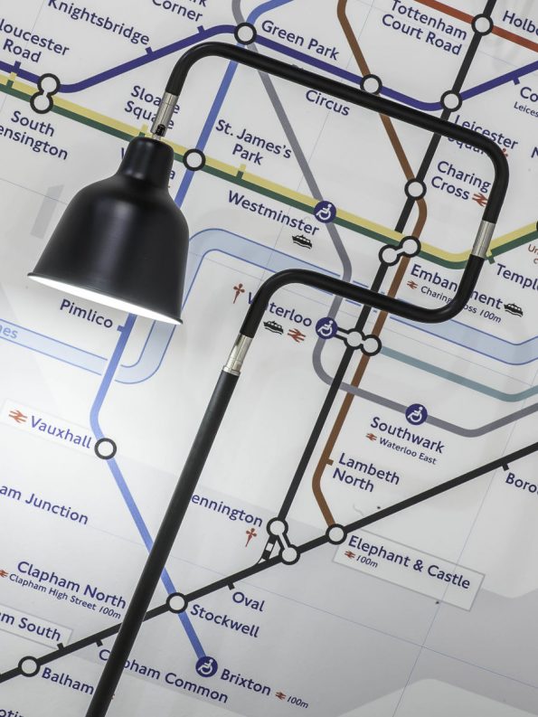 Industriële vloerlamp London zwart - Afbeelding 4