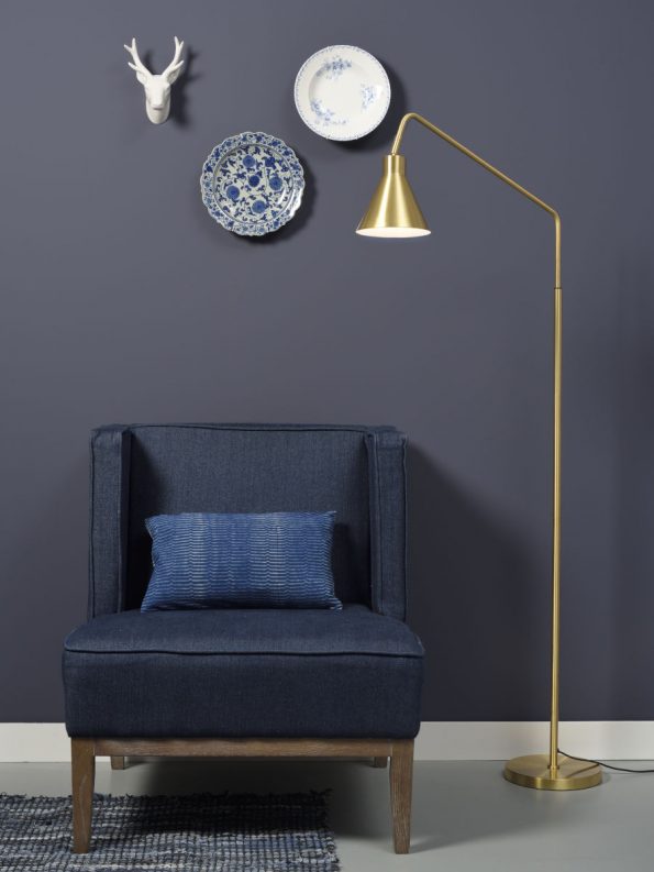 Industriële vloerlamp Lyon goud ø 16 cm - Afbeelding 2