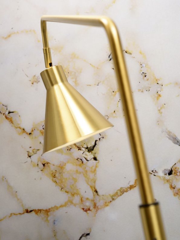 Industriële vloerlamp Lyon goud ø 16 cm - Afbeelding 4
