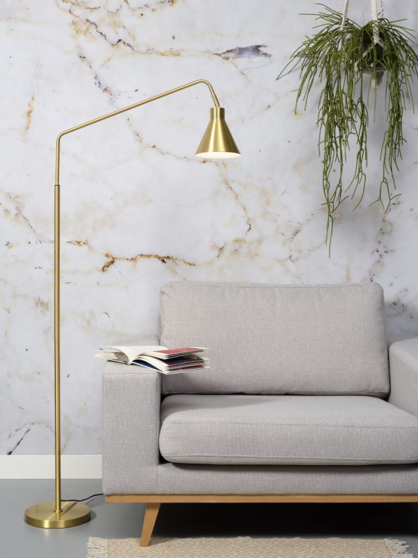 Industriële vloerlamp Lyon goud ø 16 cm - Afbeelding 5