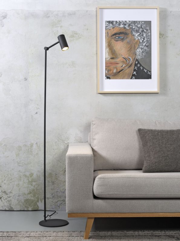 Industriële vloerlamp Montreux zwart - Afbeelding 2