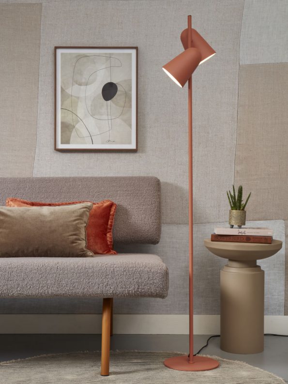 Industriële vloerlamp Salamanca oranje - Afbeelding 2