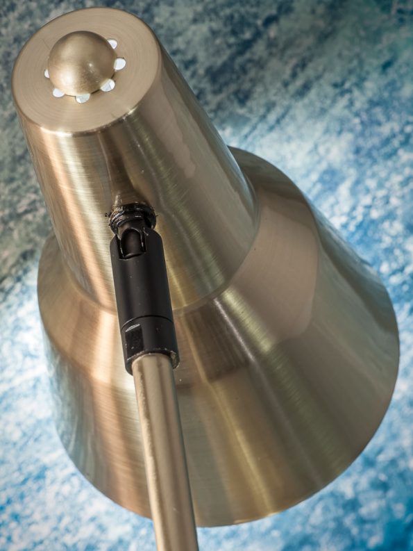 Industriële vloerlamp Valencia goud - Afbeelding 4