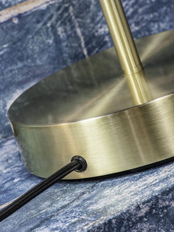 Industriële vloerlamp Valencia goud - Afbeelding 6