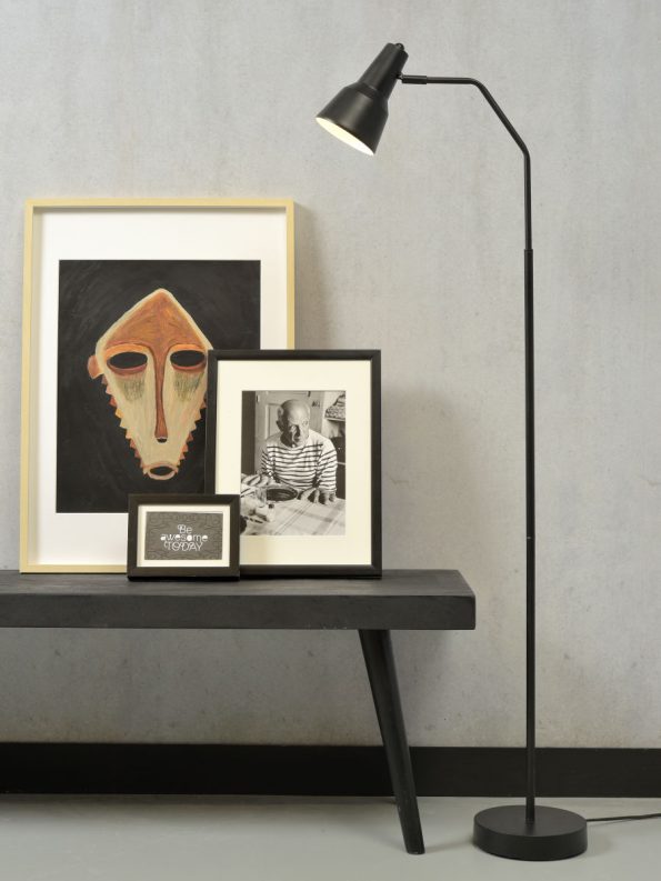 Industriële vloerlamp Valencia zwart - Afbeelding 5
