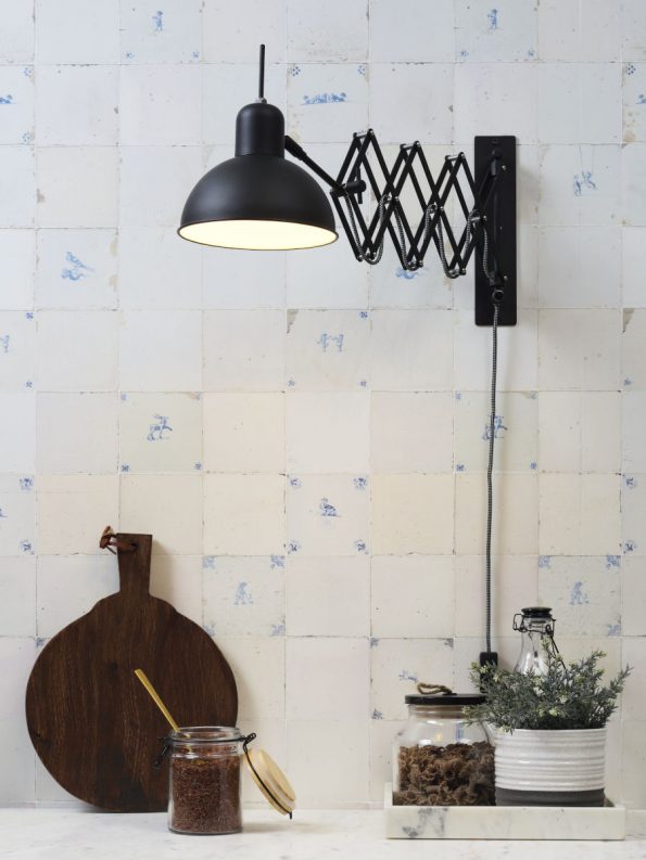 Industriële wandlamp Aberdeen zwart ø 20 cm - Afbeelding 7