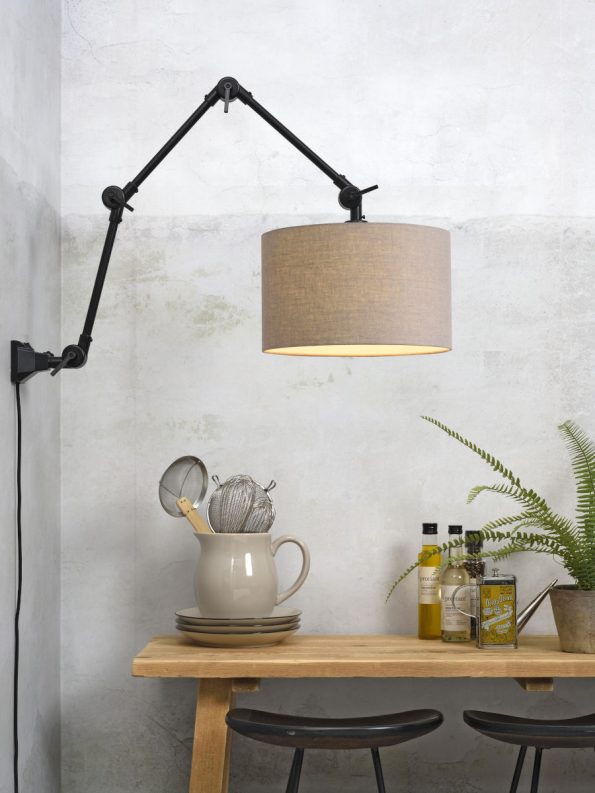 Industriële wandlamp Amsterdam grijs ø 32 cm - Afbeelding 2