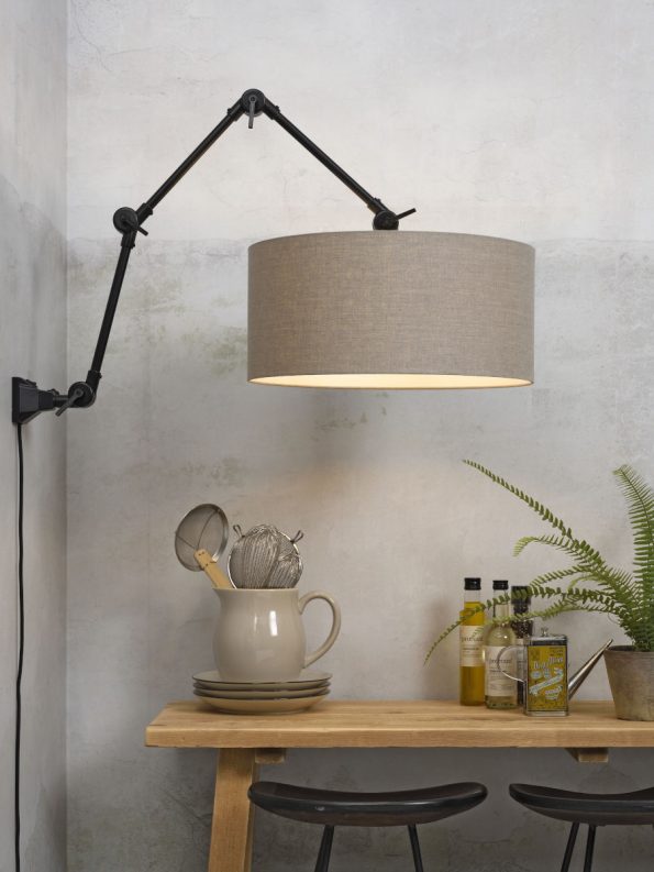Industriële wandlamp Amsterdam grijs ø 47 cm - Afbeelding 2