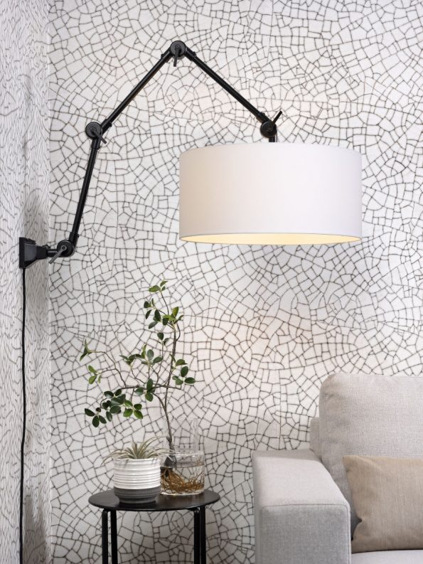 Industriële wandlamp Amsterdam wit ø 47 cm - Afbeelding 5