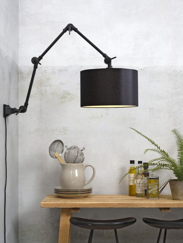 Industriële wandlamp Amsterdam zwart ø 32 cm - Afbeelding 2