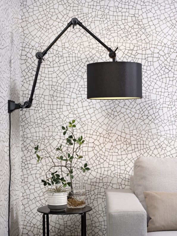 Industriële wandlamp Amsterdam zwart ø 32 cm - Afbeelding 5