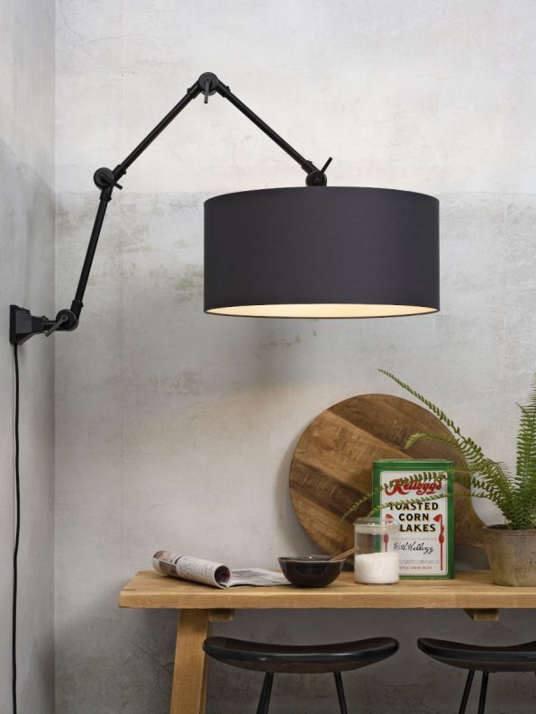 Industriële wandlamp Amsterdam zwart ø 47 cm - Afbeelding 2