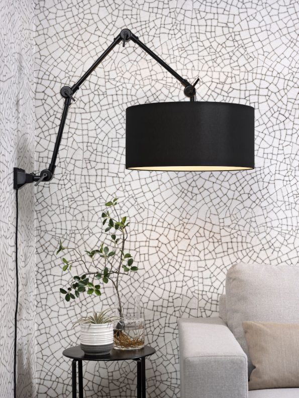 Industriële wandlamp Amsterdam zwart ø 47 cm - Afbeelding 5