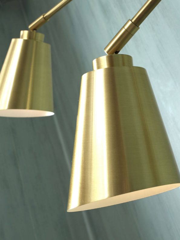 Industriële wandlamp Bremen goud - Afbeelding 4