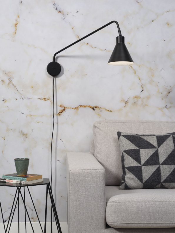 Industriële wandlamp Lyon zwart ø 16 cm - Afbeelding 5