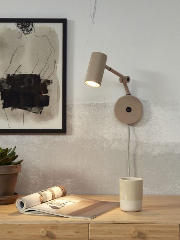 Industriële wandlamp Montreux grijs ø 6 cm - Afbeelding 2