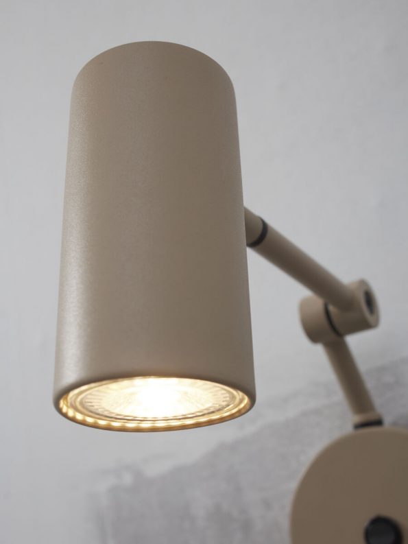 Industriële wandlamp Montreux grijs ø 6 cm - Afbeelding 3