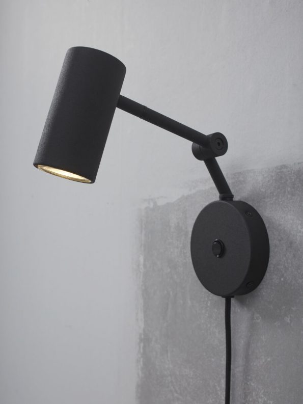 Industriële wandlamp Montreux zwart ø 6 cm - Afbeelding 4