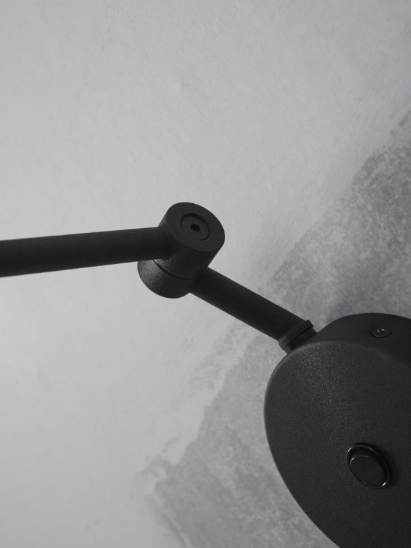 Industriële wandlamp Montreux zwart ø 6 cm - Afbeelding 7