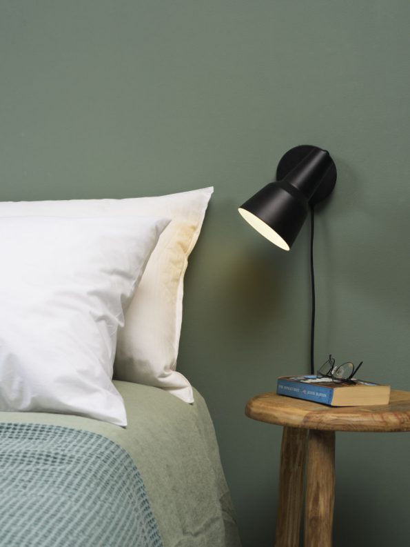 Industriële wandlamp Valencia zwart - Afbeelding 2