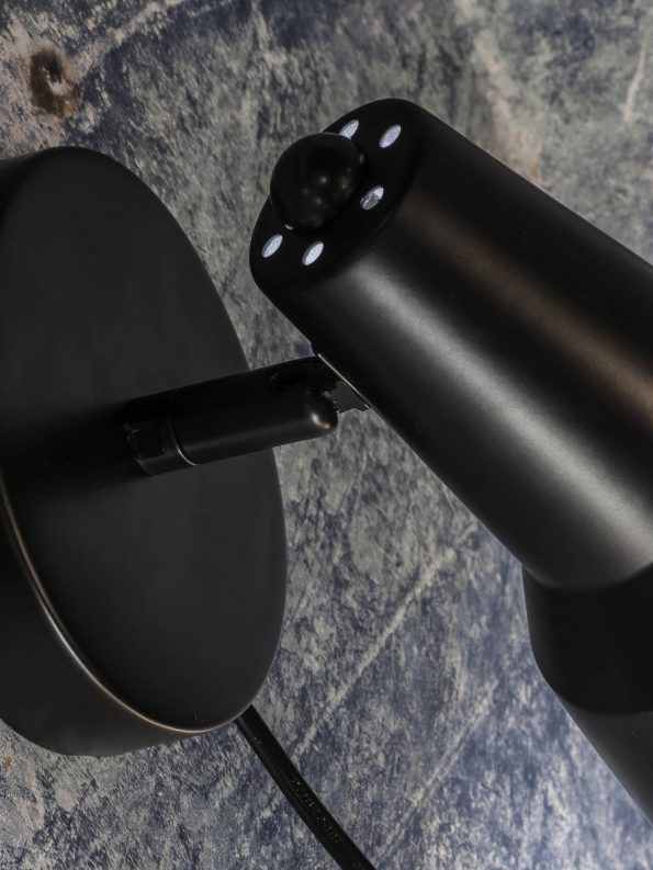 Industriële wandlamp Valencia zwart - Afbeelding 3