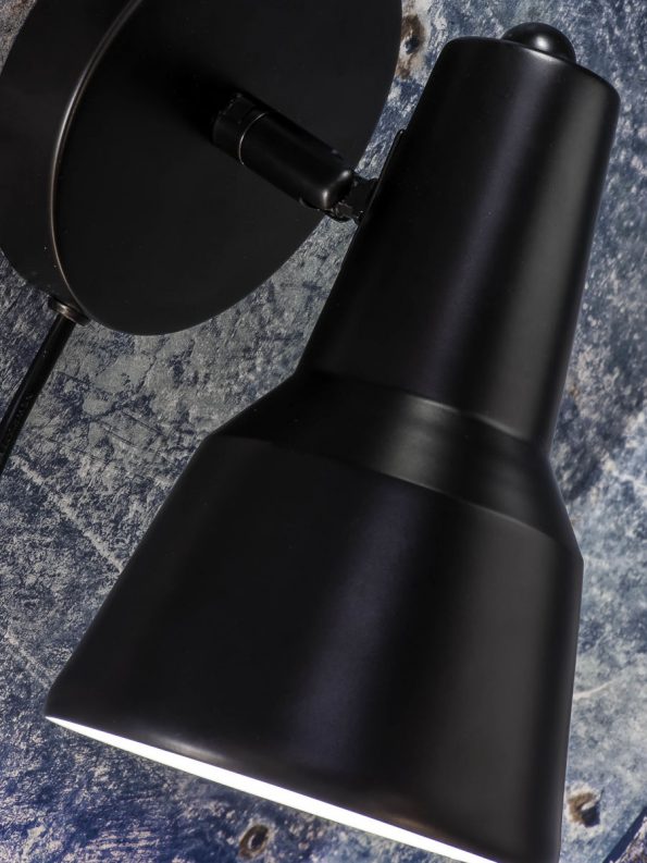 Industriële wandlamp Valencia zwart - Afbeelding 4