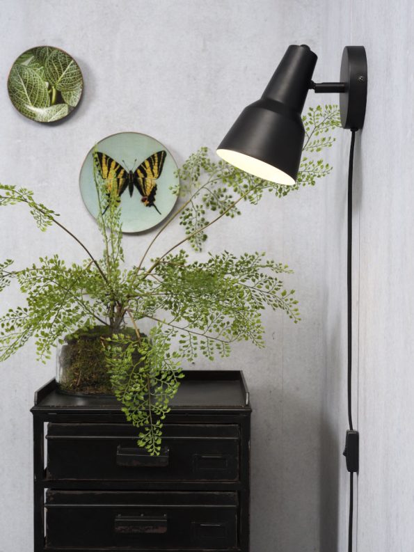 Industriële wandlamp Valencia zwart - Afbeelding 5