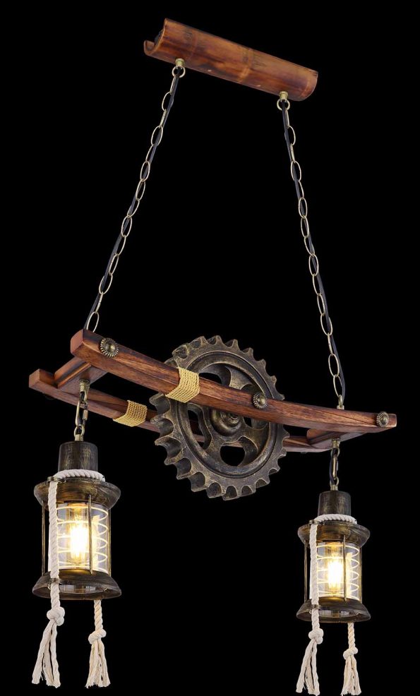 Industriële hanglamp Abella messing - Afbeelding 4