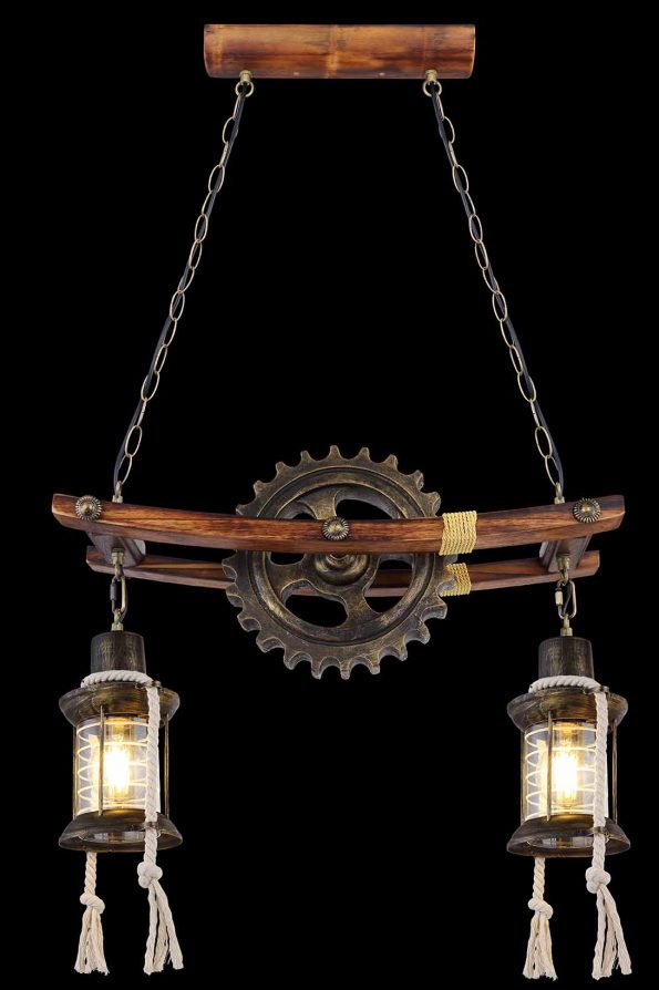 Industriële hanglamp Abella messing - Afbeelding 5