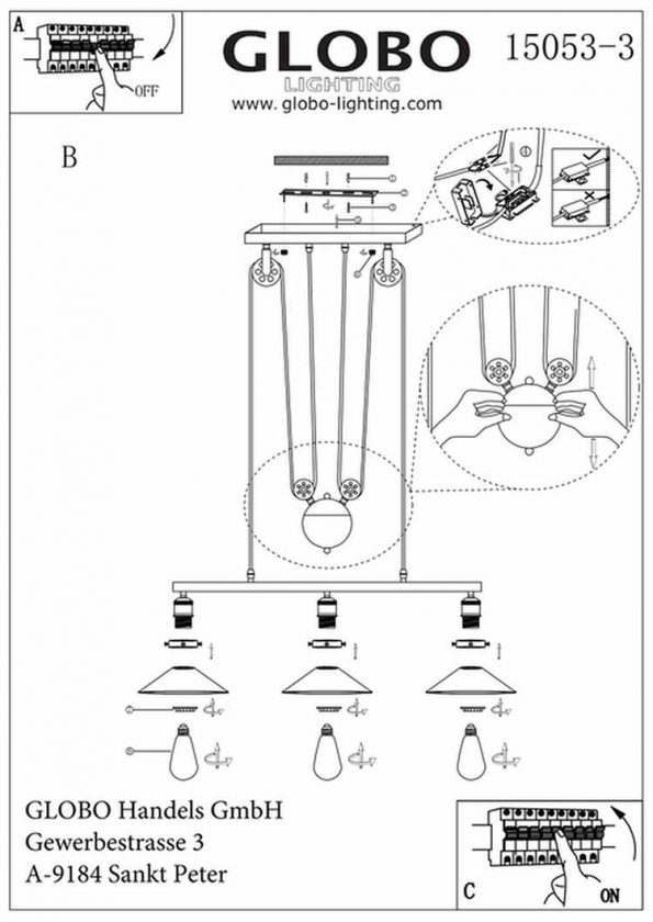 Industriële hanglamp Lenius koper - Afbeelding 3