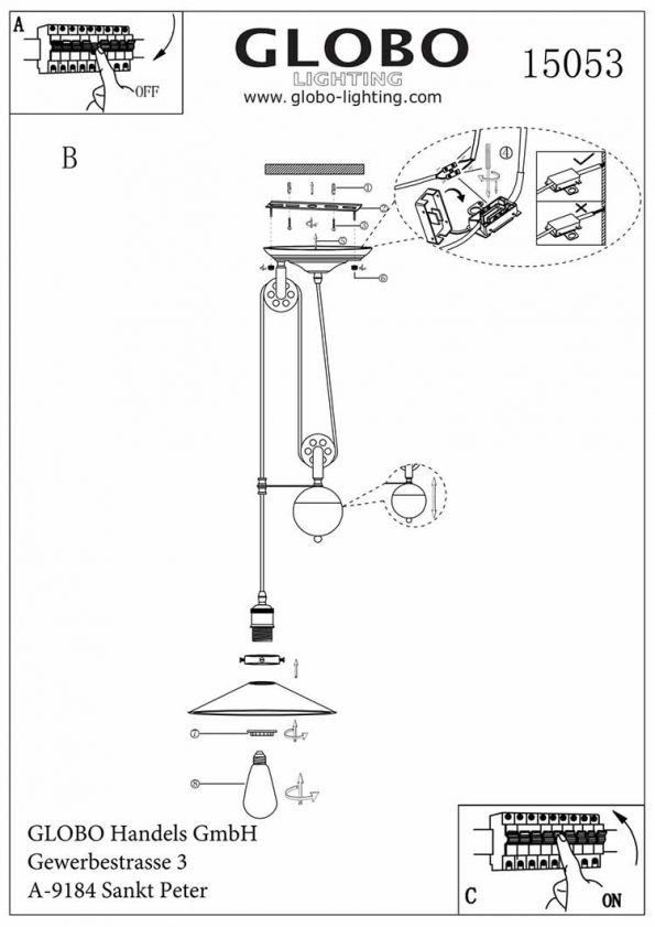 Industriële hanglamp Lenius koper ø 30 cm - Afbeelding 3