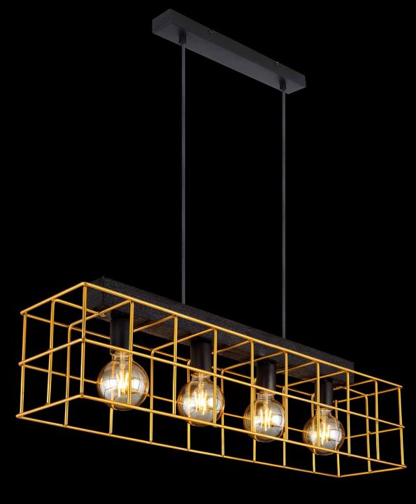 Industriële hanglamp Merril zwart - Afbeelding 4